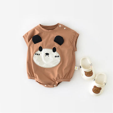 Baby Cartoon Cute Bear Brown Bodysuit