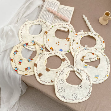 Baby Animal Dots Waterproof Bib 1 Piece