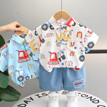 TRUCK Baby 2-Piece Excavator Denim Set