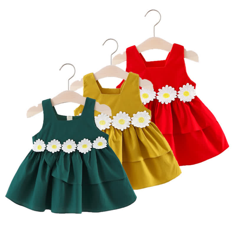 Baby Daisy Ruffled Sleeves Summer Dress