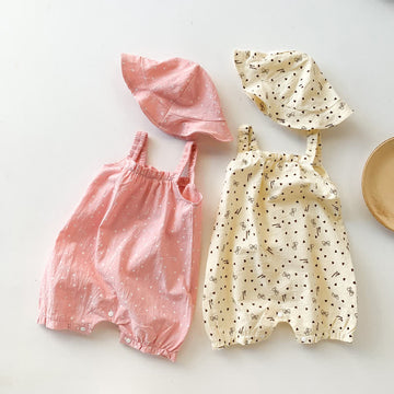 Baby Heart Overalls with Hat