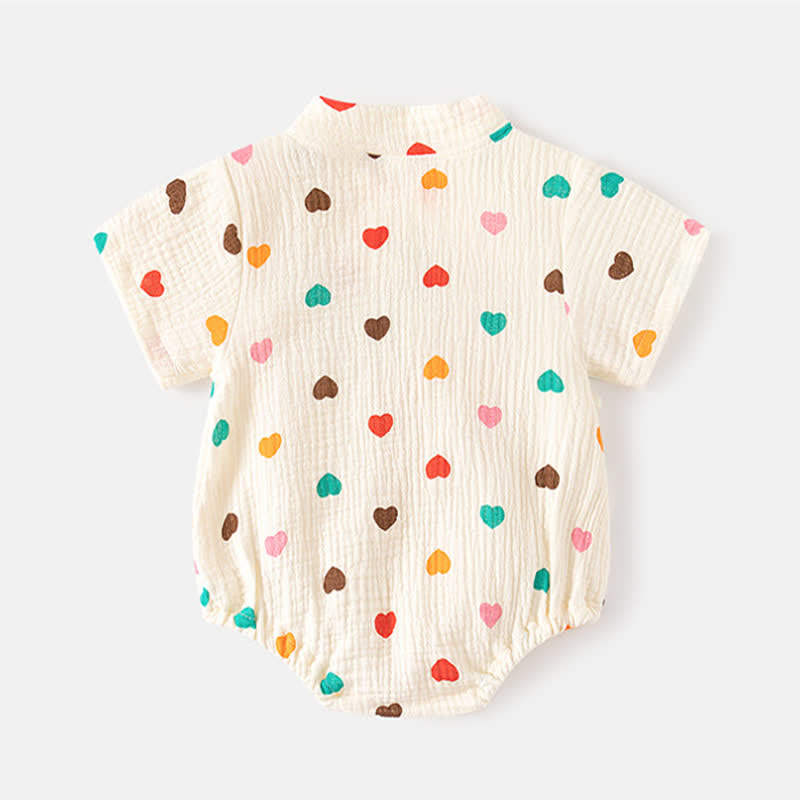 Baby Heart Kimono Apricot Bodysuit