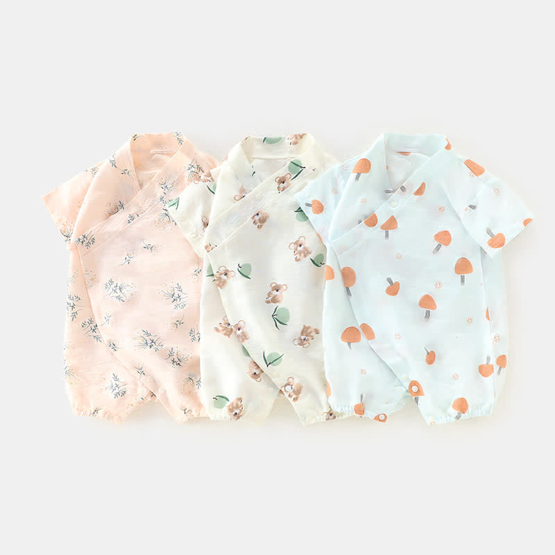 Baby Mushroom Daisy Koala Kimono Romper