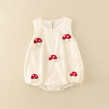 Baby 3D Mushroom Beige Bodysuit
