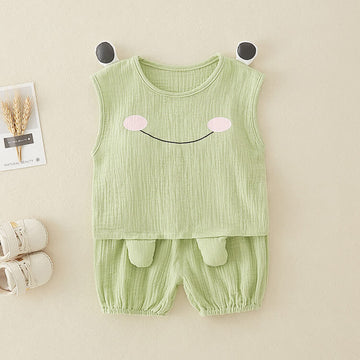 Baby 2-Piece Lovely Frog Green Set