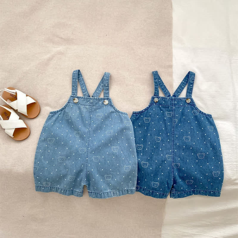 Baby Dots Bear Lovely Overalls