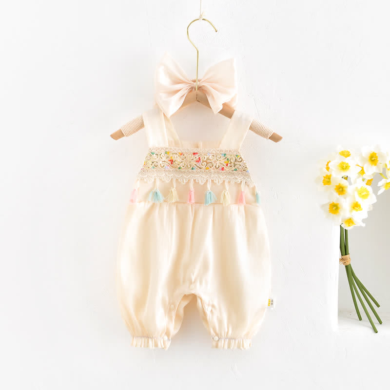 Baby Ethnic Weave Romper with Headband