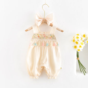 Baby Ethnic Weave Romper with Headband