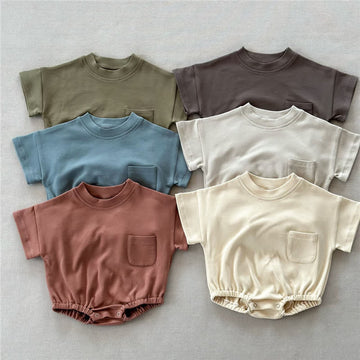 Baby Solid Color Pocket Bodysuit