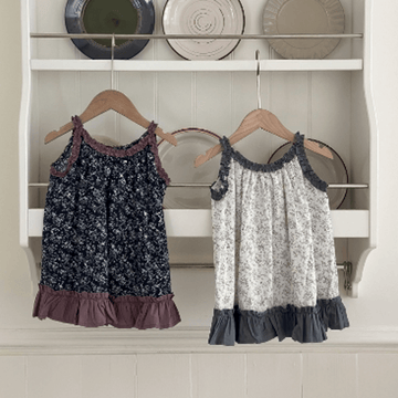 Toddler Girl Flower Suspenders Camisole