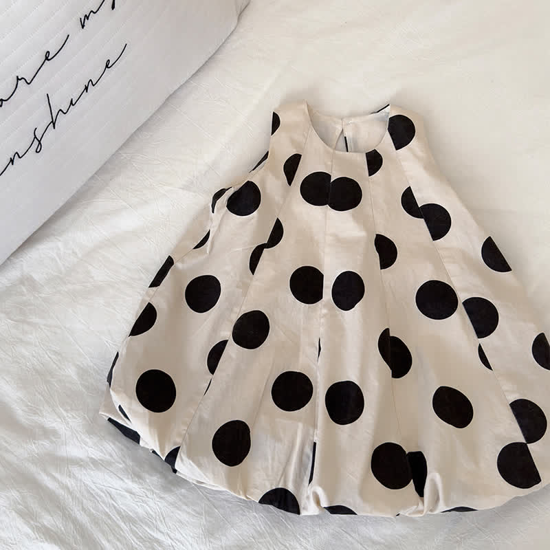 Toddler Design Dots Sleeveless Dress