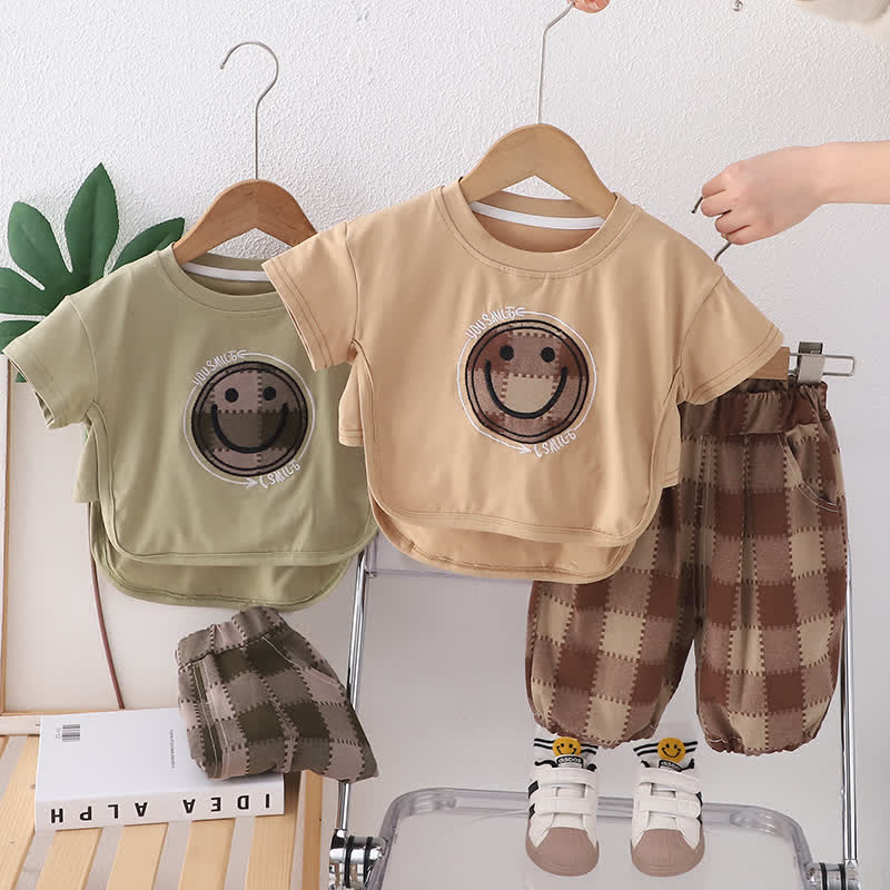 YOU SMILE Baby 2-Piece Plaid Set