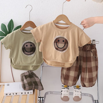 YOU SMILE Baby 2-Piece Plaid Set