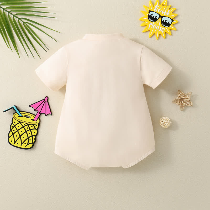 DAD'S LITTLE DUDE Baby Apricot Bodysuit