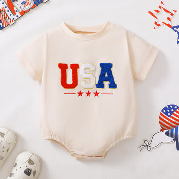 USA Baby Star Apricot Bodysuit