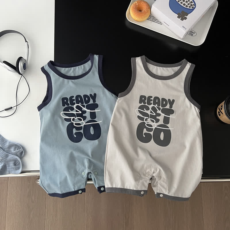 READY SET GO Baby Sleeveless Romper