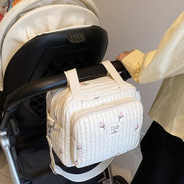Embroidered Mommy Zipper Diaper Handbag