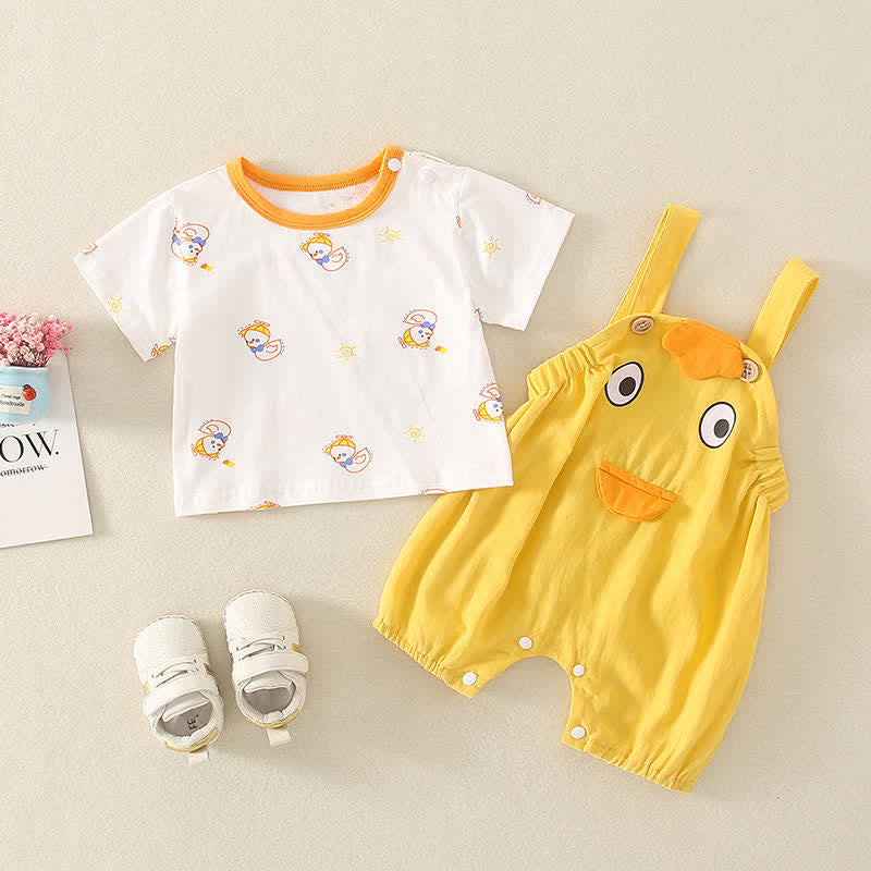 Baby 2-Piece Yellow Sun Duck Lovely Set