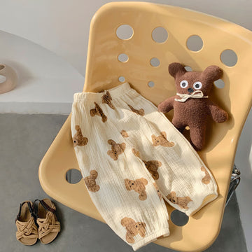 Toddler Cartoon Bear Soft Jogger Pants