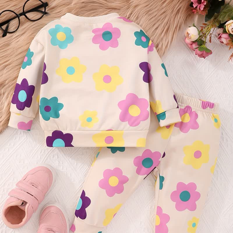 Baby 2-Piece Multicolor Flower Apricot Set