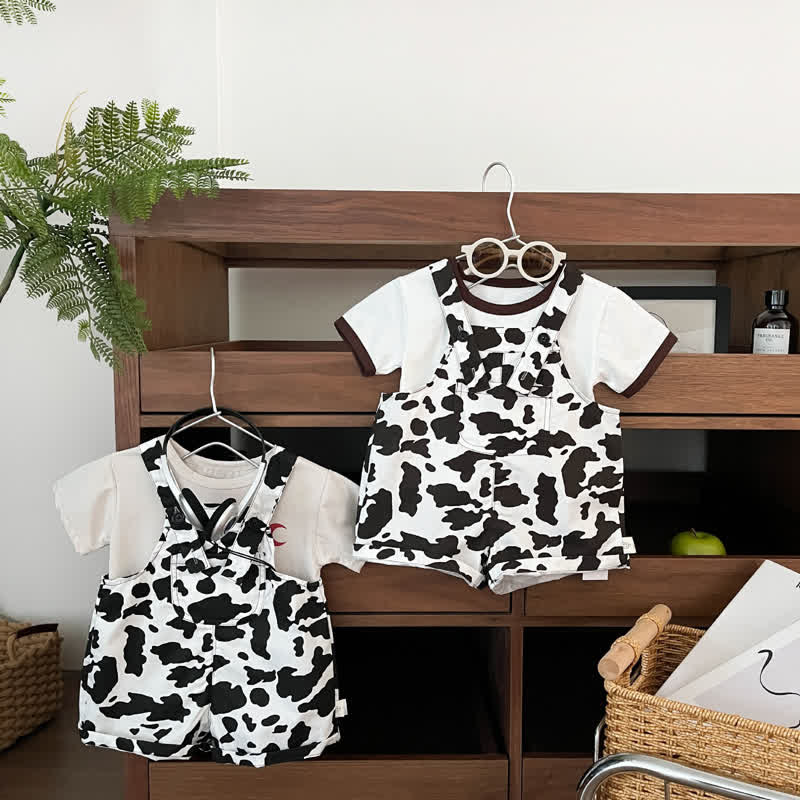 Baby Cow Pattern Lovely Overalls