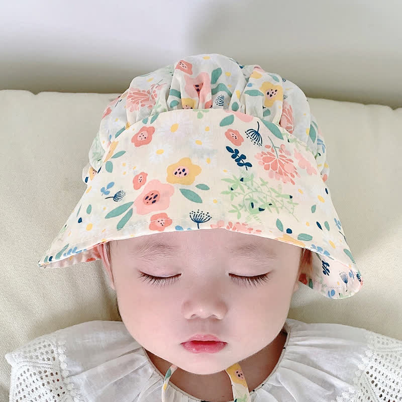 Baby Flower Multicolor Sun Bucket Hat