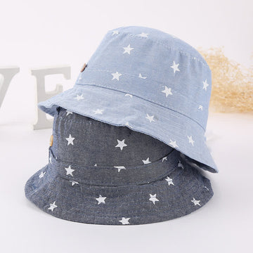 Baby Star Denim Sun Bucket Hat