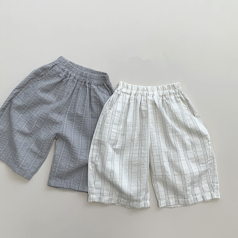 Toddler Casual Vertical Striped Loose Pants