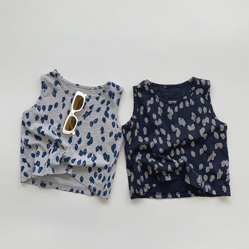 Toddler Vintage Dots Soft Tank Top