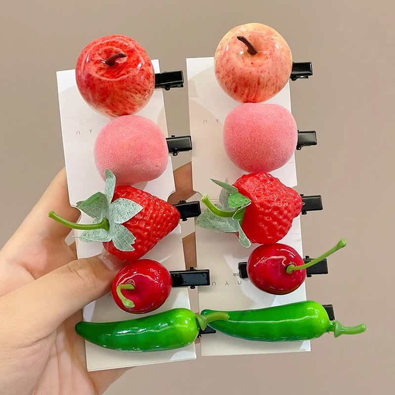 Baby Emulational Fruit Hair Clips 1 Pcs