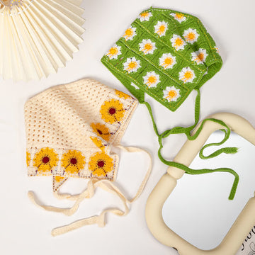 Baby Retro Pastoral Knit Flower Headband
