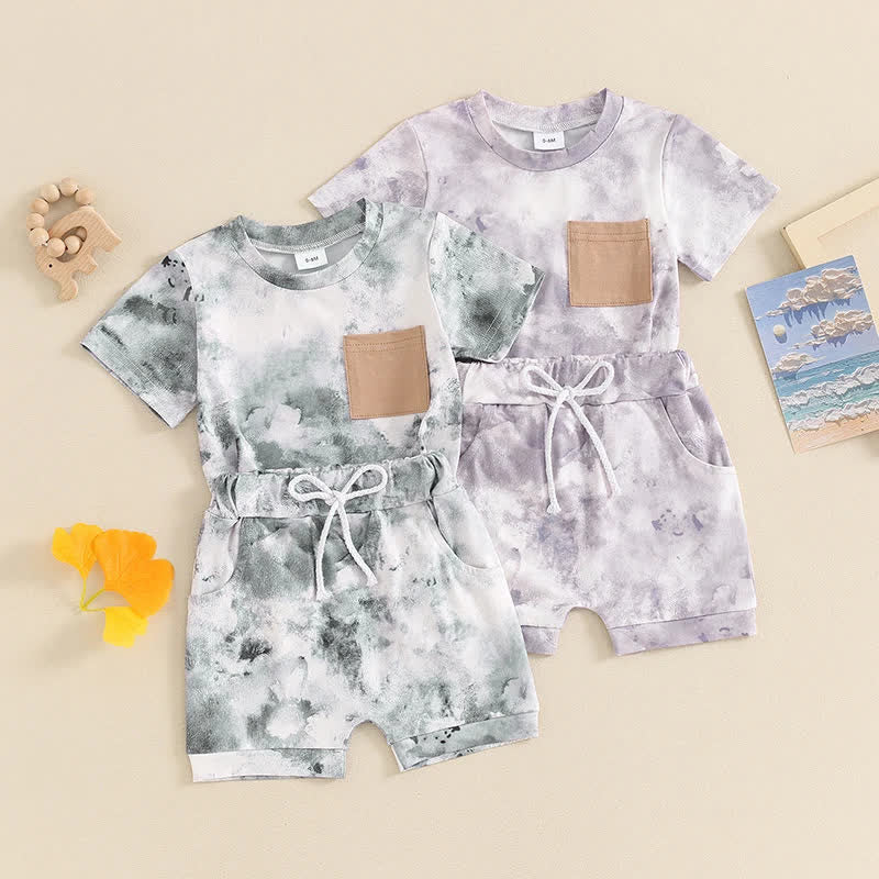 Baby 2-Piece Tie-dye Pocket Set