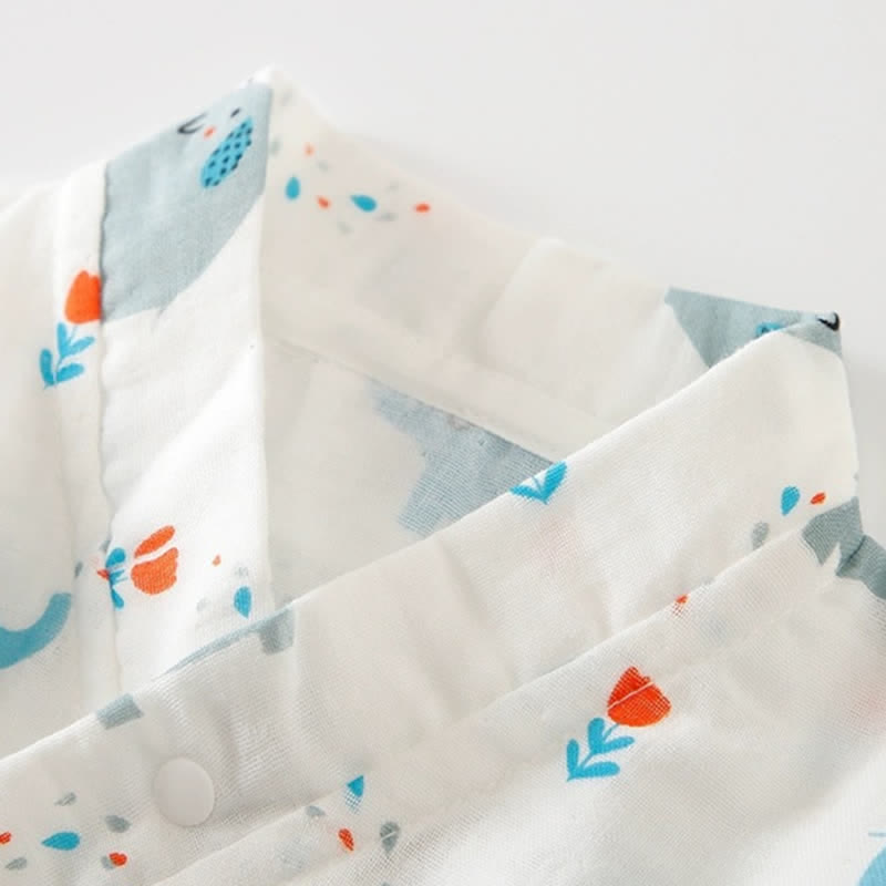 Baby Elephant Watering Flowers Kimono Romper