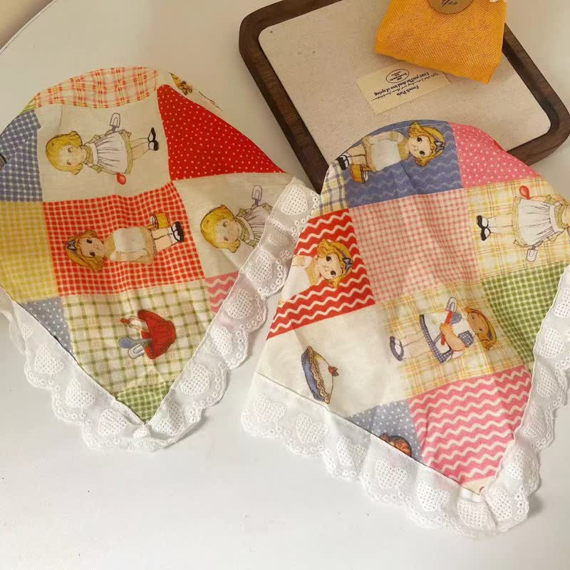 Baby Retro Sweet Girl Plaid Headband
