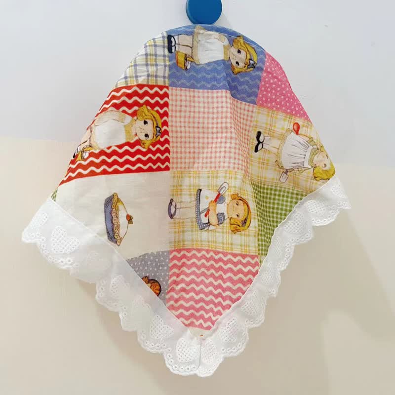 Baby Retro Sweet Girl Plaid Headband