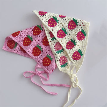 Baby Pastoral Knit Strawberry Headband