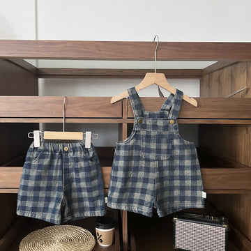 Baby Plaid Lovely Overalls/Shorts