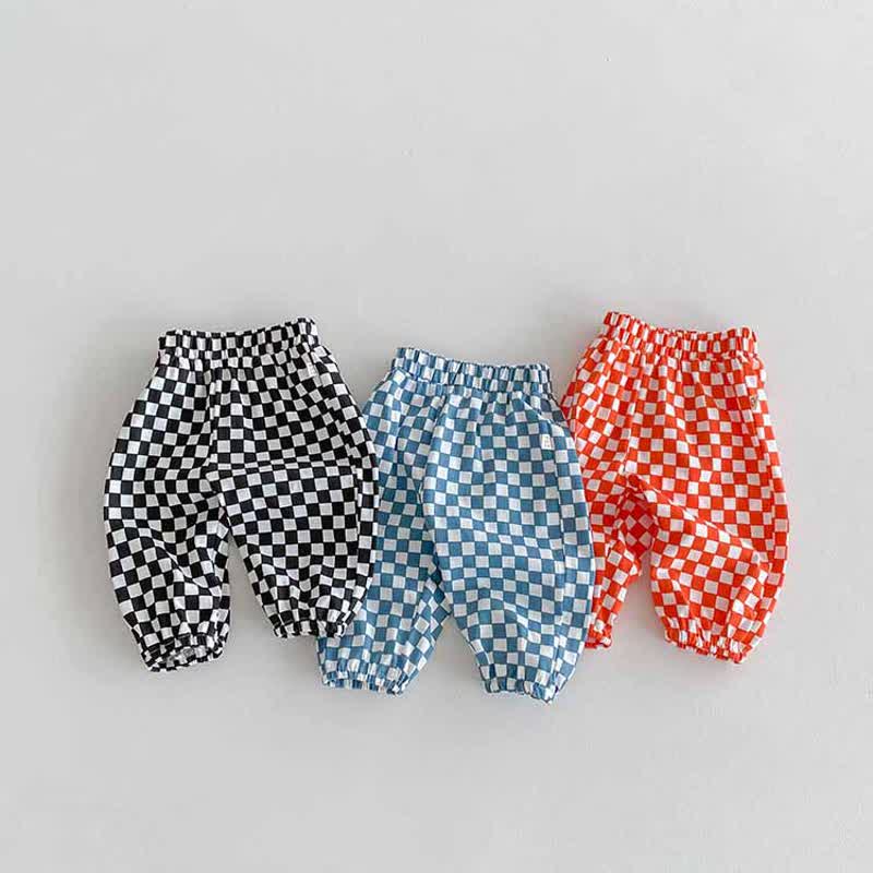 Baby Design Plaid Casual Pants