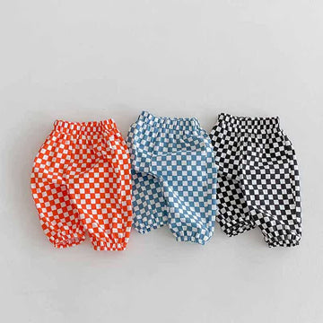 Baby Design Plaid Casual Pants