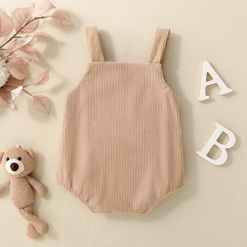 GAME DAY Baby Embroidered Corduroy Overalls