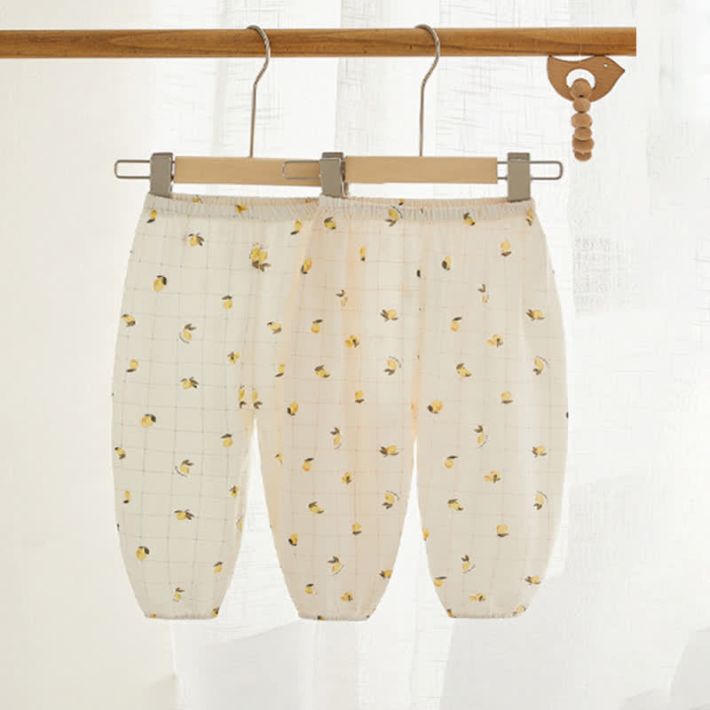 Baby Lemon Plaid Jogger Pants