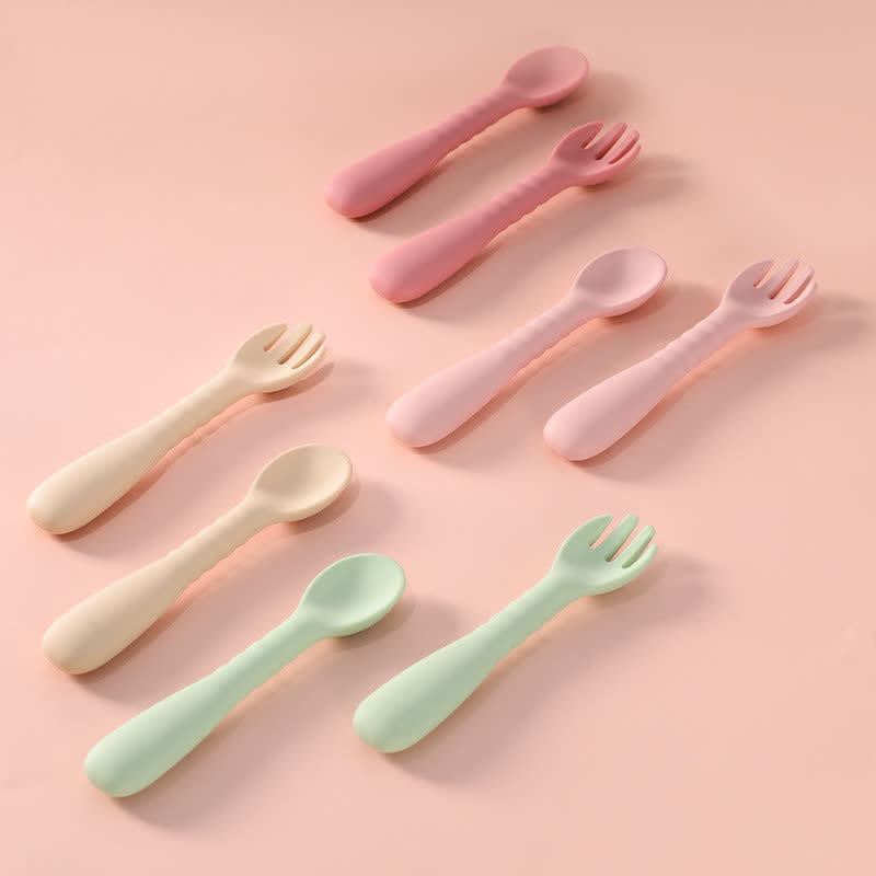 2pcs Silicone Spoon Fork