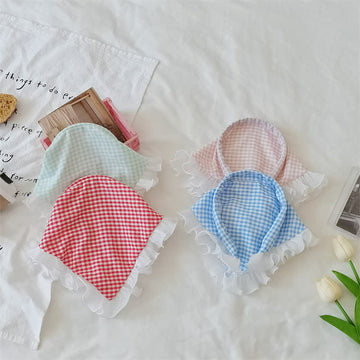 Baby Sweet Lace Lovely Plaid Headband