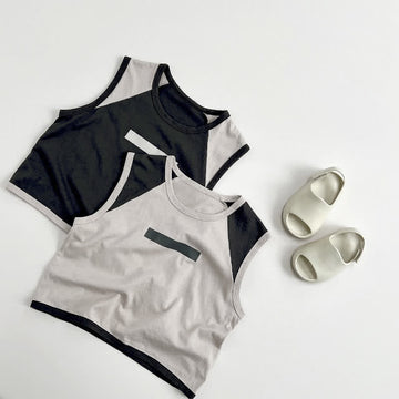 Toddler Color Block Design Tank Top