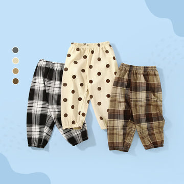 Baby Toddler Dots Plaid Jogger Pants