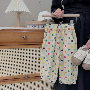 Toddler Multicolor Dots Loose Pants