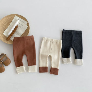 Baby Knitted Ribbed Simple Leggings