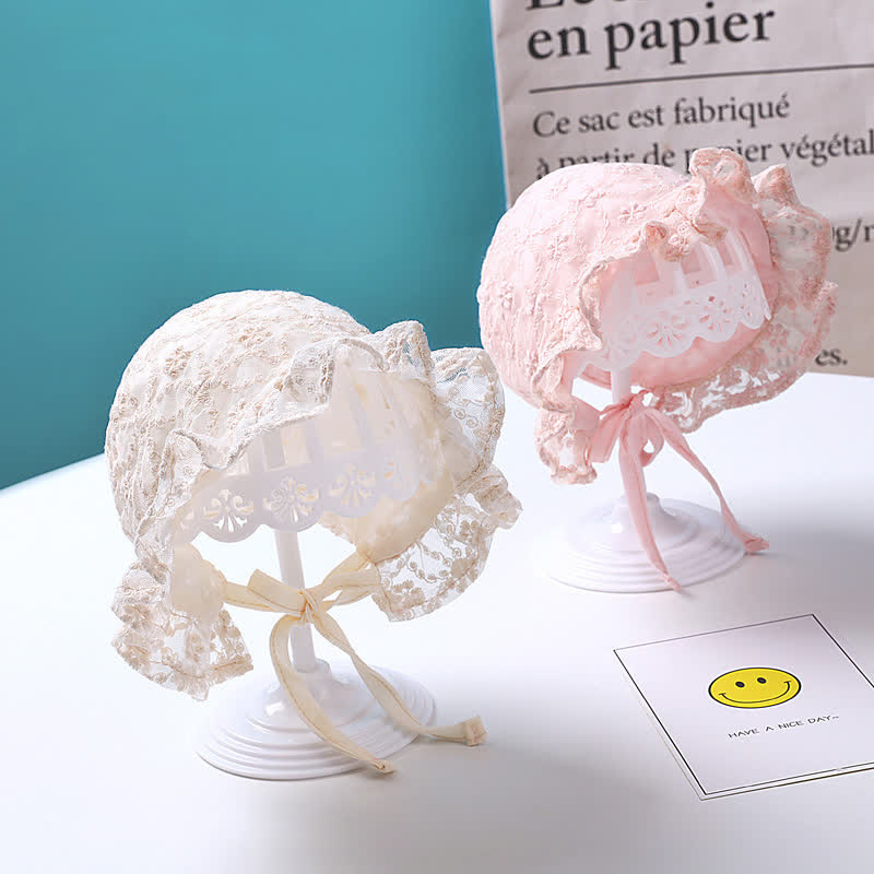 Baby Girl Lace Sweet Bonnet