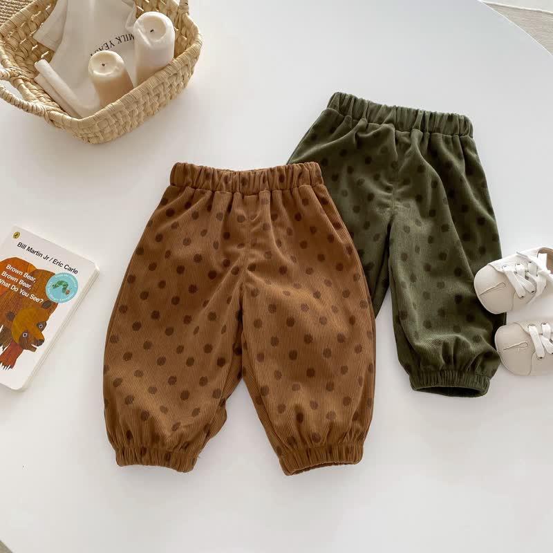Baby Corduroy Dots Jogger Pants