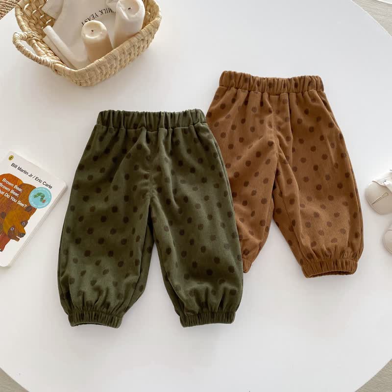 Baby Corduroy Dots Jogger Pants